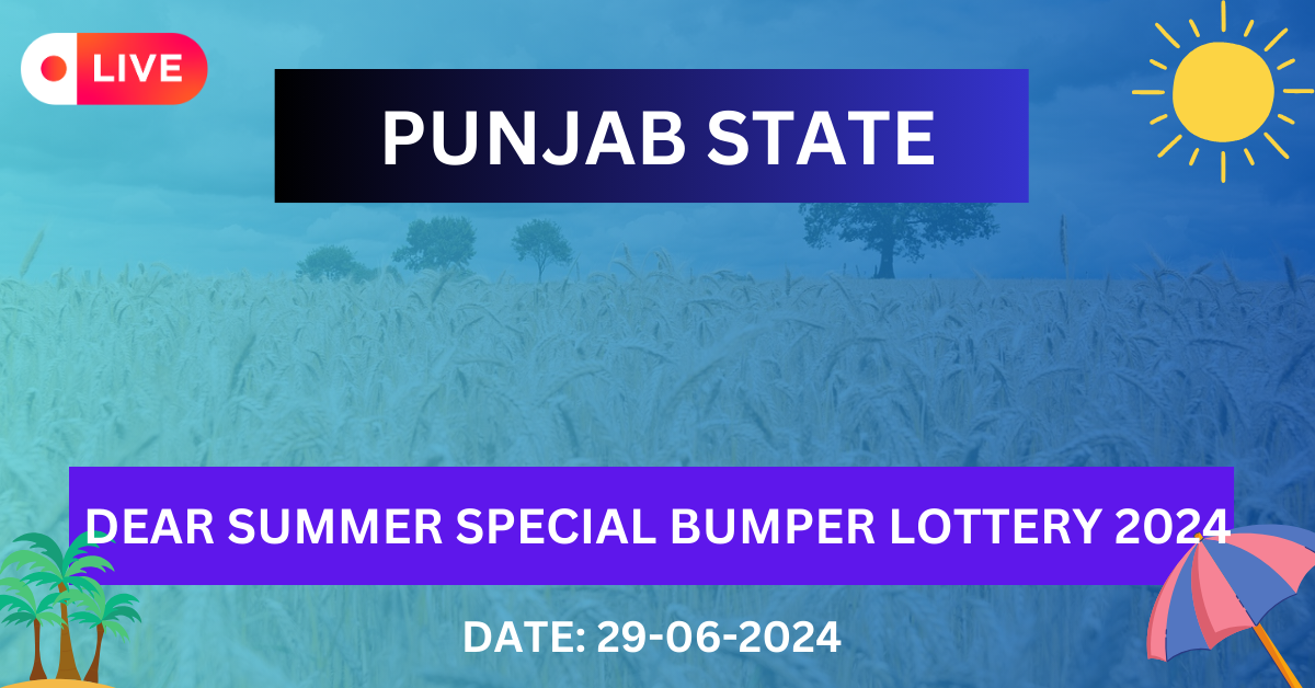 DEAR SUMMER SPECIAL BUMPER LOTTERY RESULT