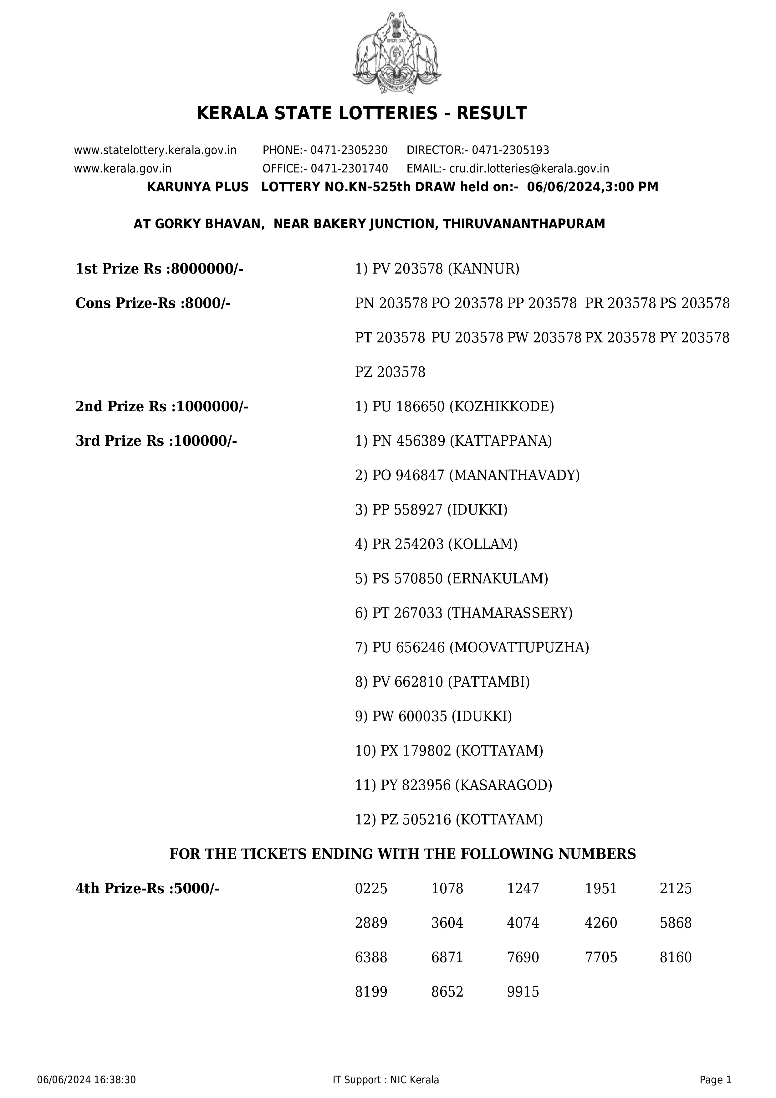 KARUNYA PLUS LIVE LOTTERY