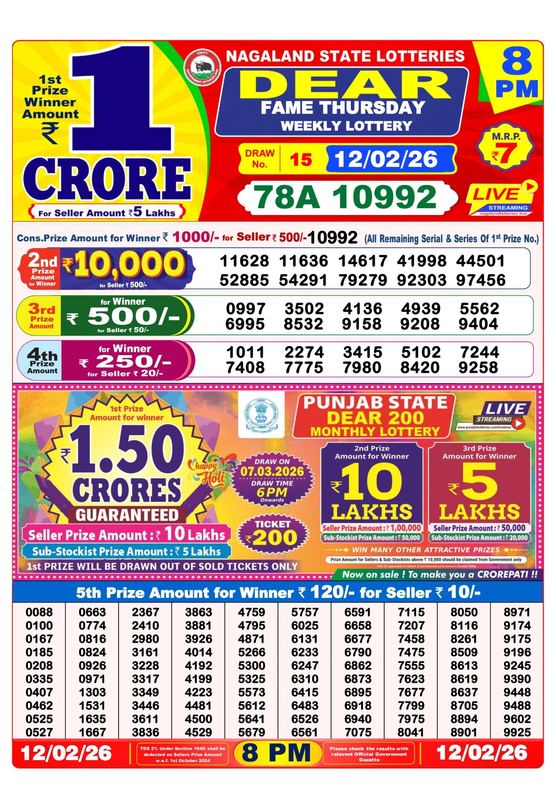 dear lottery result 8 pm 12/02/2026